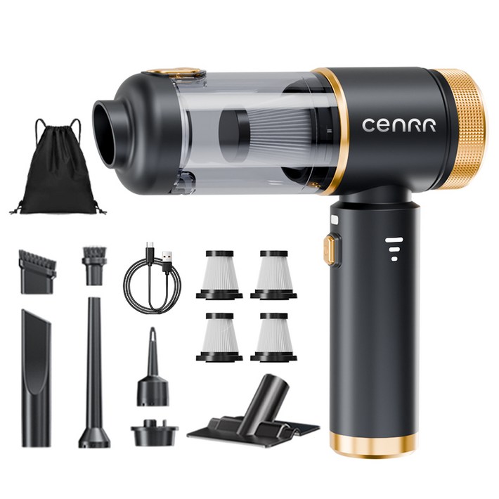 CENRR 신제품 핸디청소기 고흡입력 미니 무선 휴대용 소형 원룸 가정용 차량용 컴퓨터청소