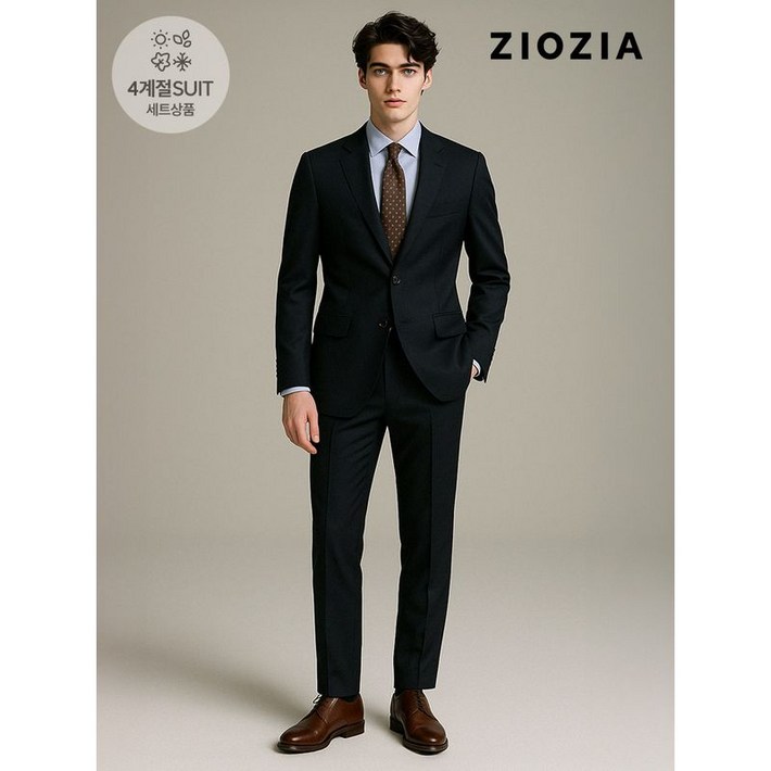 지오지아 컴포트핏 트윌조직 네이비 정장세트 ACD5SB1201 ACD5SP1201 DNV