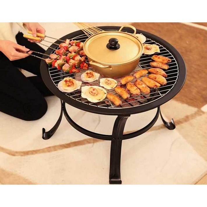 800도씨 불멍 캠핑 화로대 캠핑장 솔캠 바베큐 그릴
