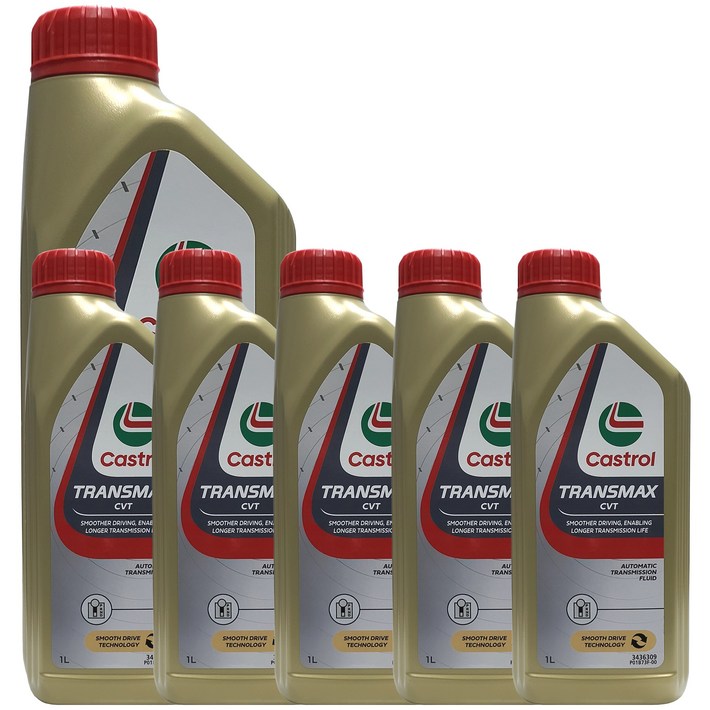 캐스트롤 트랜스맥스 CVT 레드 1L x 6개 1박스 100 합성 장수명 CVTF 미션오일 모비스 SPCVT1 르노 NS3 토요타 FE 혼다 HCF2 벤츠 MB 236.20