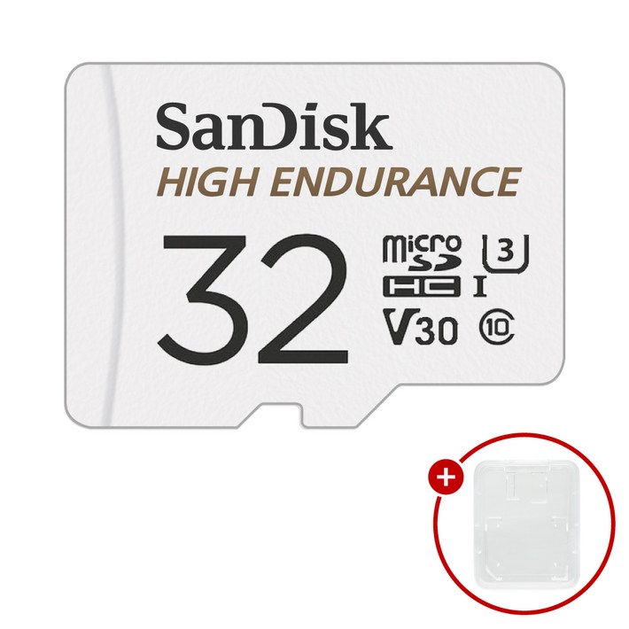 샌디스크 마이크로SD카드 High Endurance 하이엔듀런스 SDSQQNR  SD카드 케이스, 1개, 32GB
