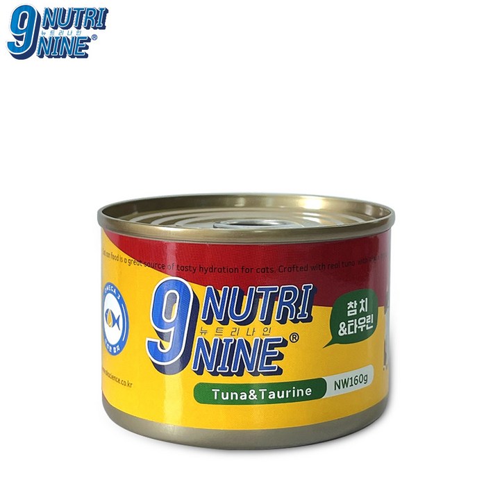뉴트리나인 참치 타우린 160g 고양이캔 습식사료 캔 참치 길고양이 간식 통조림, 1개, 160g, 참치 타우린