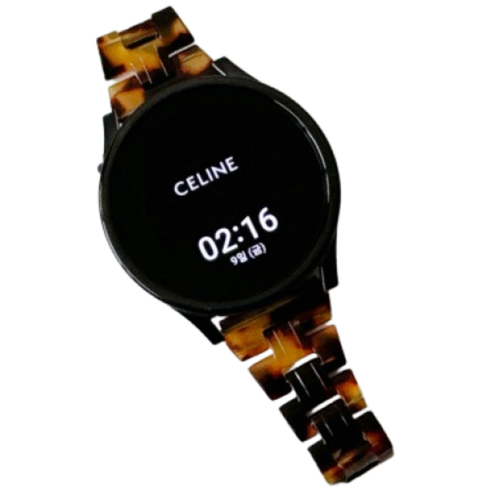 갤럭시 워치 7 호환 6 5 4 호환 FE 액티브 1 2 호마이카 가벼운 슬림 스트랩, 호피, 1개