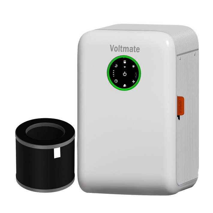 Voltmate 가정용 탁상용 미니 공기청정기 실내용 사무실 저소음 스마트 청정기, 회이트