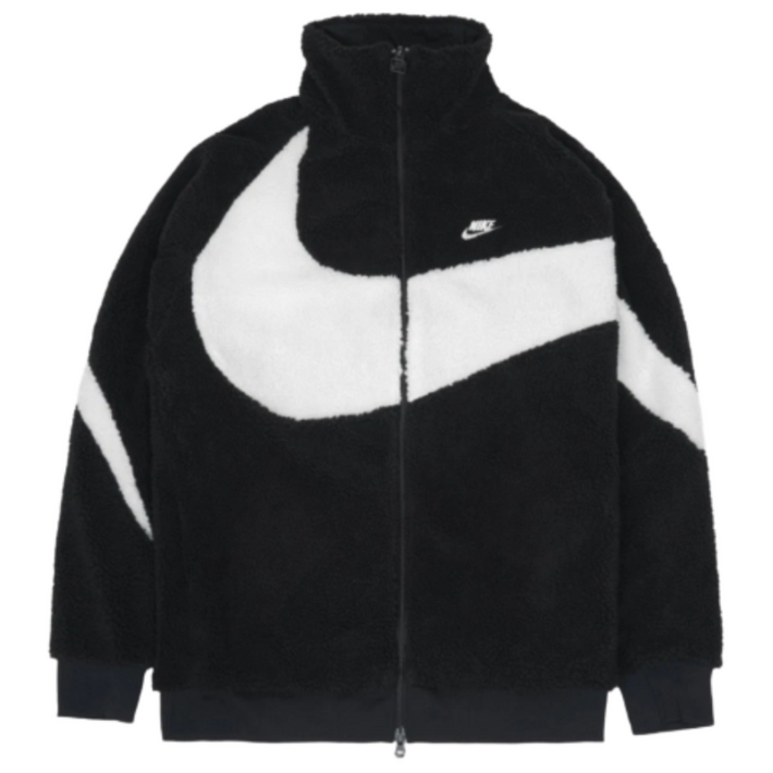 매장 정품 나이키 후리스 빅스우시 풀 집업 양면 자켓 뽀글이 자켓 블랙화이트 BQ6546011 나이키 정품 슈스토리