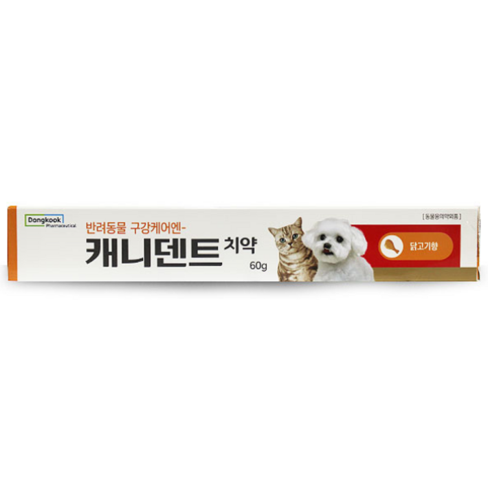 동국 캐니덴트 치약 60g 닭고기향 반려동물 구강케어, 1개