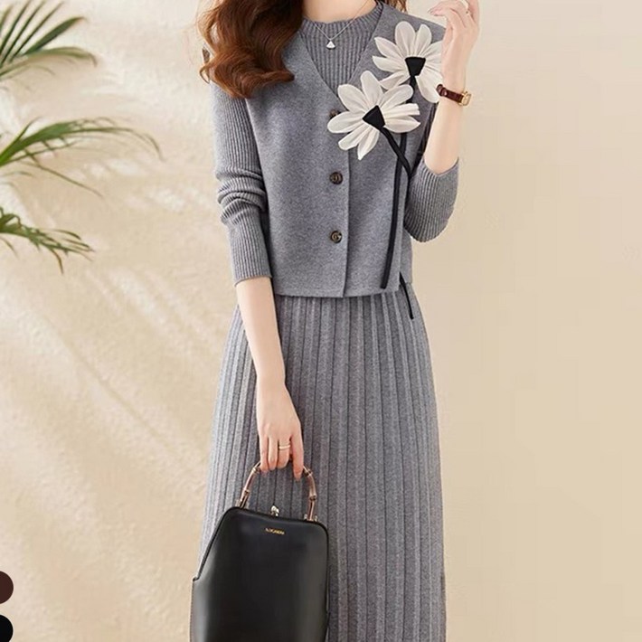 클라셰 와이드플라워베스트원피스베스트SETCB5WOP016C