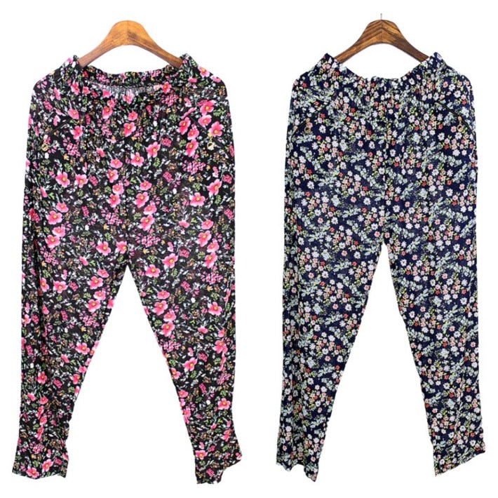 그레이스  1+1 아이스 쿨 냉감 고무줄 여자 몸빼바지 2장  할매 농촌일바지