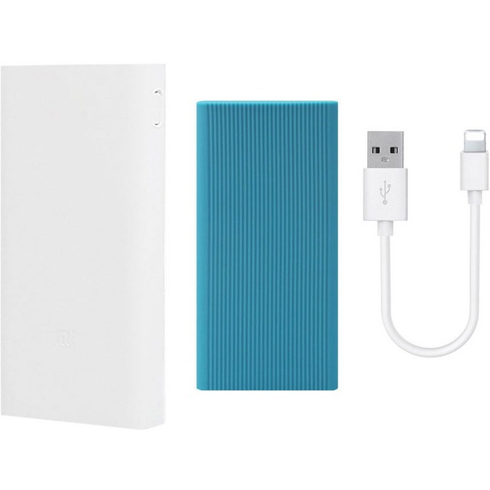 샤오미 5세대 고속충전 보조배터리 20000mAh + 케이스 + 8핀 케이블 세트