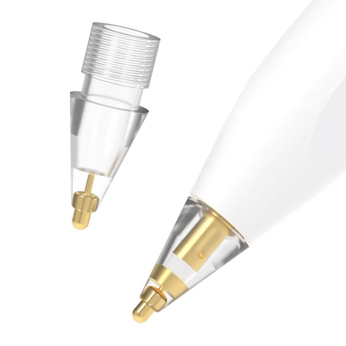 로랜텍 애플펜슬 펜촉 반영구 메탈 샤프 팁스 2세대  1세대, 반투명, 2개