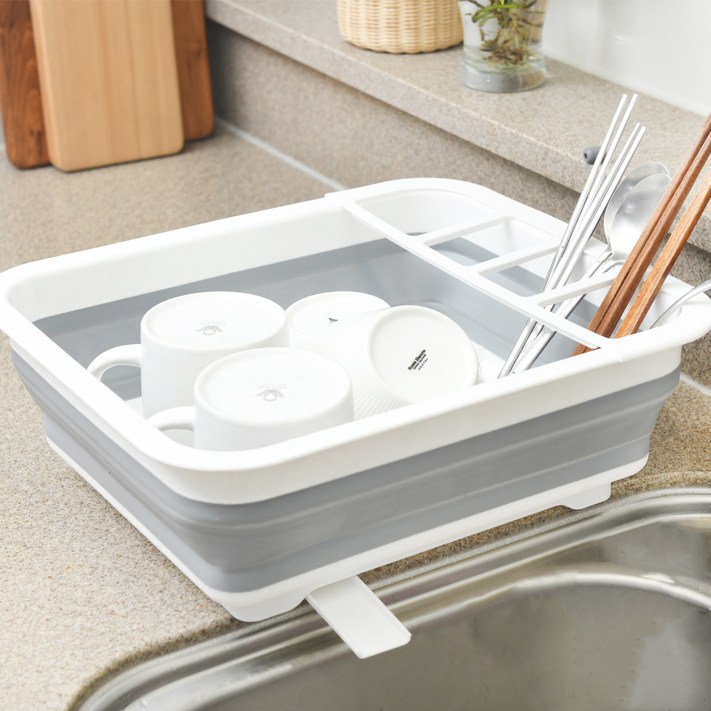 디유 자바라 폴딩 주방 캠핑용 배수구조절 식기건조대
