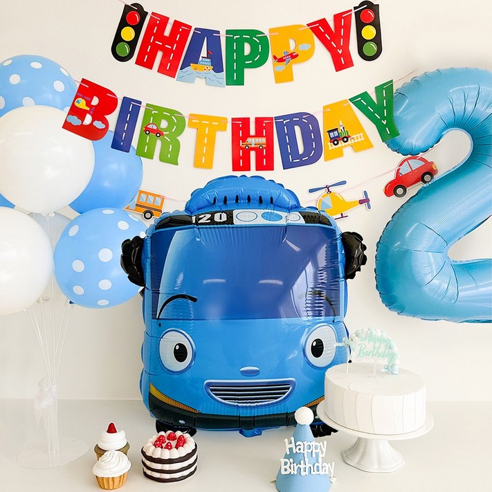 메리파티 타요 풍선 생일파티 올인원 풀세트