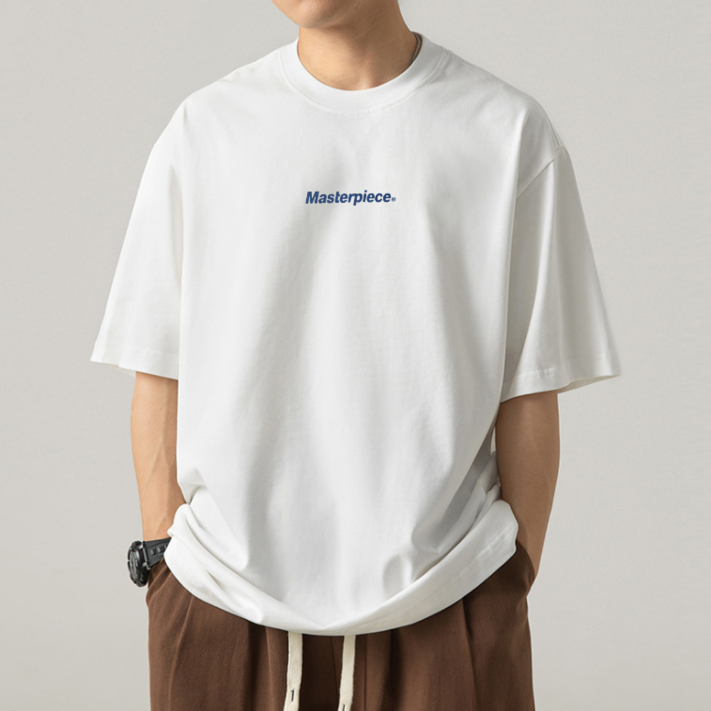 프라임스톤 남성용 세미 오버핏 반팔 티셔츠 프라임스톤 남성용 세미 오버핏 반팔 티셔츠