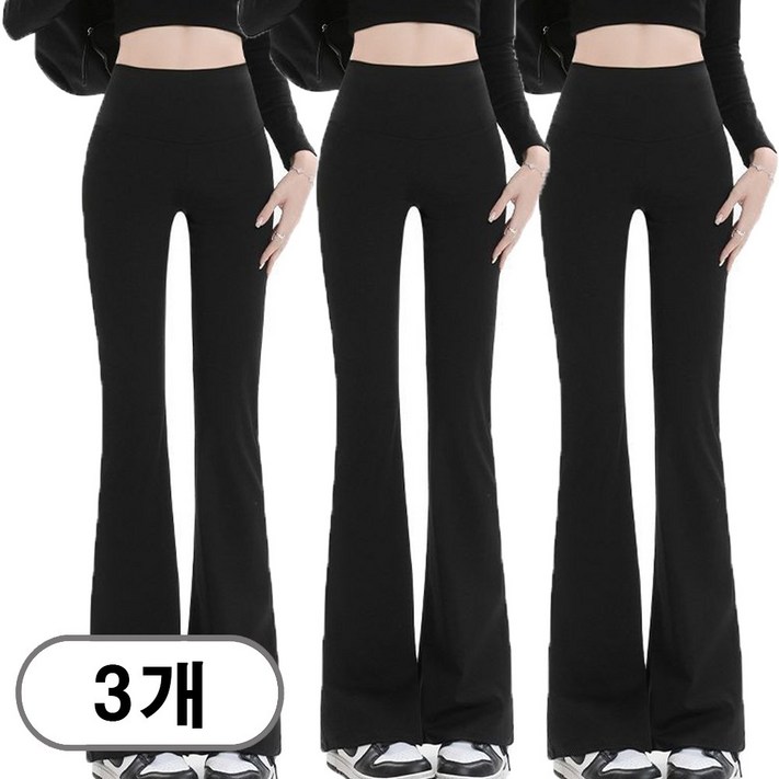 차쿠 111 빅사이즈 여성 나팔 레깅스 체형커버 부츠컷 나팔 레깅스 3세트
