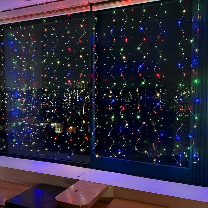 트리킹 24V 드럼롱커튼 캠핑 줄전구 인테리어전구 420구사은품증정, 칼라, 4개