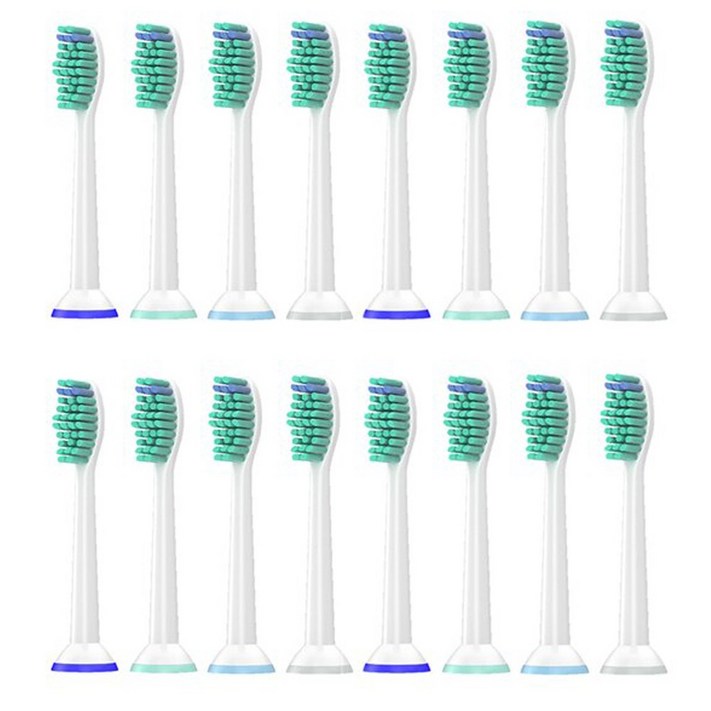 필립스 호환 전동칫솔모 HX6512 HX6530 HX6535 호환 리필모 토비메모리, 16개, 필립스 호환모