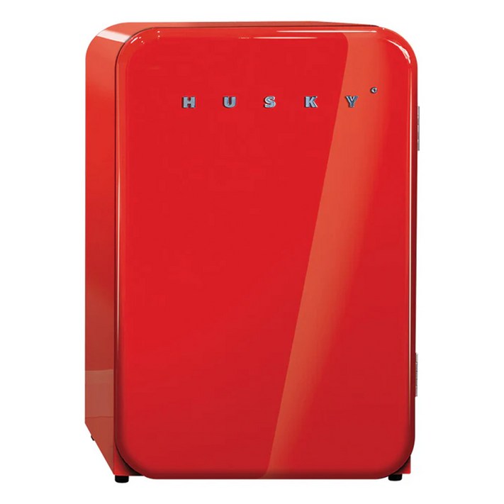 에버코리아 HUSKY 허스키 레트로 와인 화장품 인테리어 감성 바 130L 냉장고 HUSRETRO130 영국 명품 브랜드, 레드