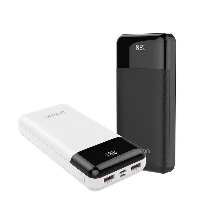 쿨린 고속충전 대용량 보조배터리 20000mAh 22.5W CL322, 블랙, CL322 쿨린 고속충전 대용량 보조배터리 20000mAh 22.5W CL322, 블랙, CL322