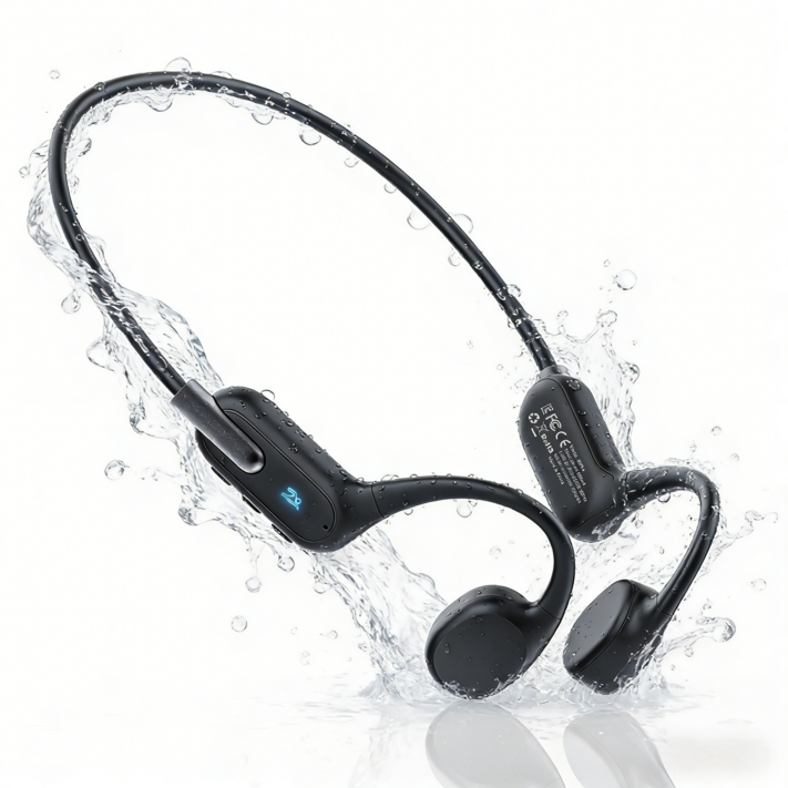 인플리바타 골전도 초소형 IPX8 완전방수 내장 MP3 무선 블루투스 6.0 이어폰