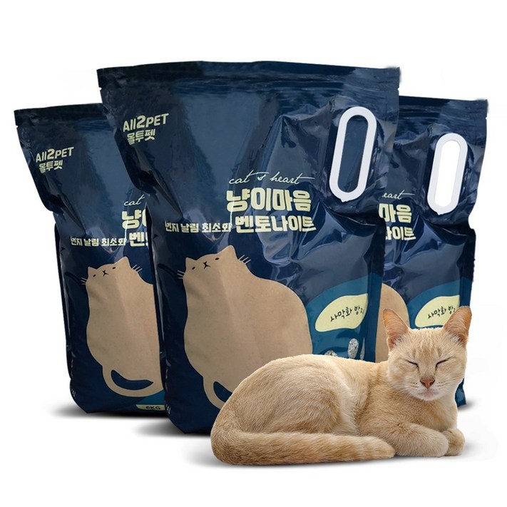 올투펫 벤토나이트 고양이모래 무향 6kg x 3개1박스 18kg, 6kg, 3개, 벤토나이트 올투펫 벤토나이트 고양이모래 무향 6kg x 3개1박스 18kg, 6kg, 3개, 벤토나이트