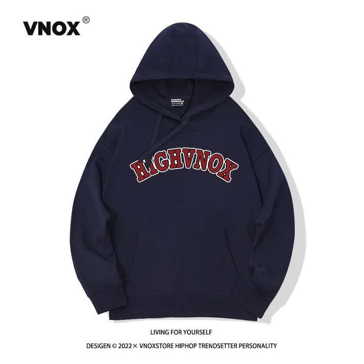 VNOX 오버핏 기모 후드티 커플 빅사이즈