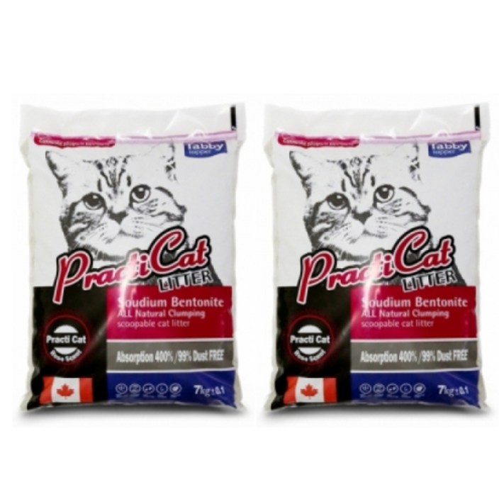 테비토퍼 프락티캣 장미향 7kg 2개 벤토나이트 고양이 모래, 7kg, 2개, 장미