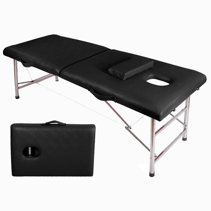 신성나라 접이식 마사지베드 마사지 침대 미용 베드 반영구 속눈썹 물리치료 경락 SB1000 블랙