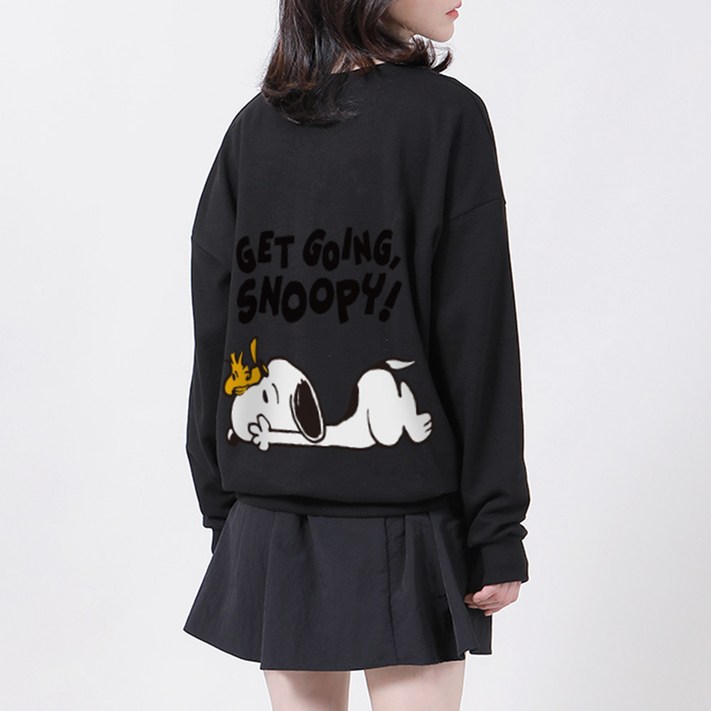 JJ패션라운지 남여공용 릴렉스 스누피 귀여운 데일리 오버핏 특양 맨투맨