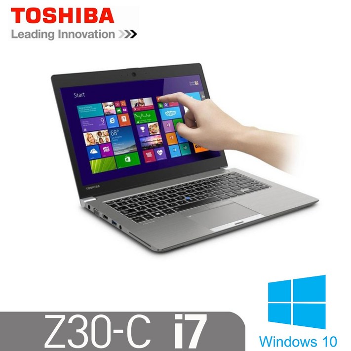 도시바 Z30C 노트북 인텔 6세대 i76600 8G SSD256G 윈10 13.3인치 터치북
