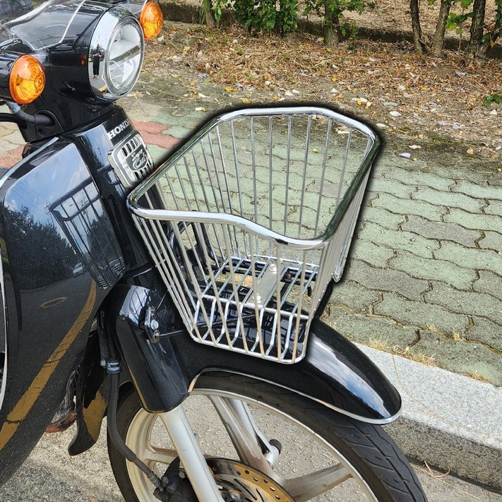 슈퍼커브 프론트 바구니 크롬 바스켓 대형, 1세트