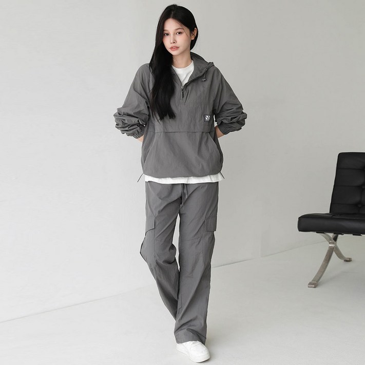 피핀 남녀공용 후드 아노락 3피스 풀 셋업 CSOs0031