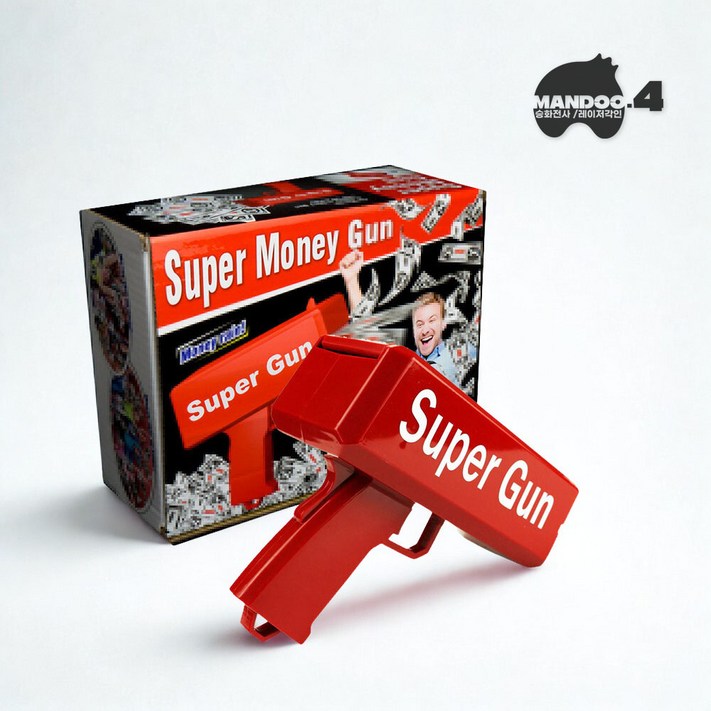 MANDOO4 부모님 생일 효도 선물 플랙스 머니건 이벤트 파티 용품, 1개