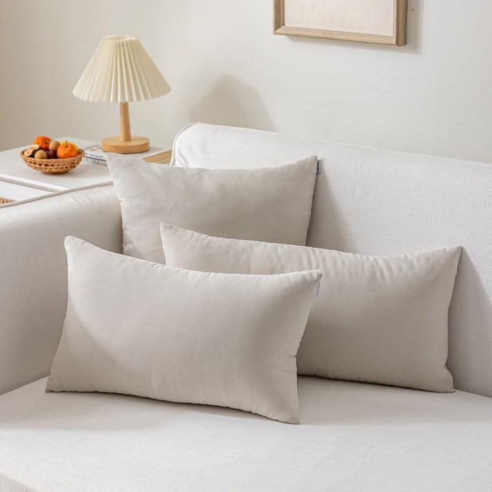 생활방수 커버무드 옥스포드 소파 쿠션  솜 포함