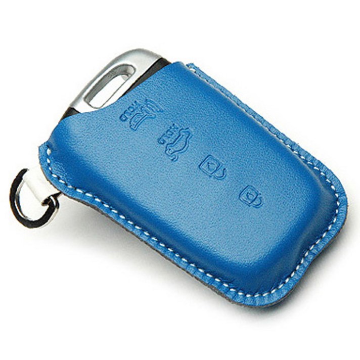 케인즈 현대 4버튼 스마트키 파우치 키홀더, 블루