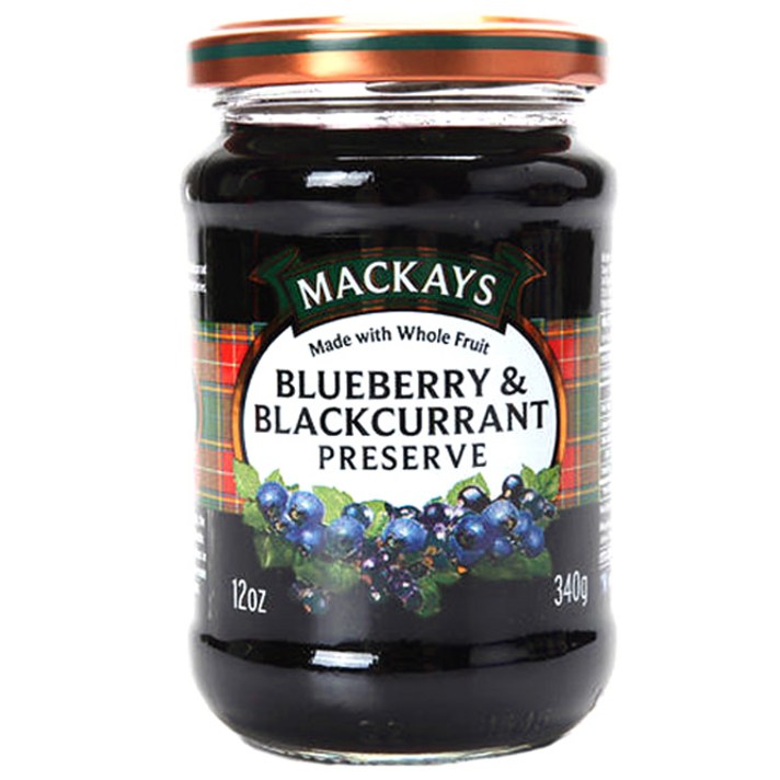 맥케이 블루베리 앤 블랙커런트 잼, 340g, 1개