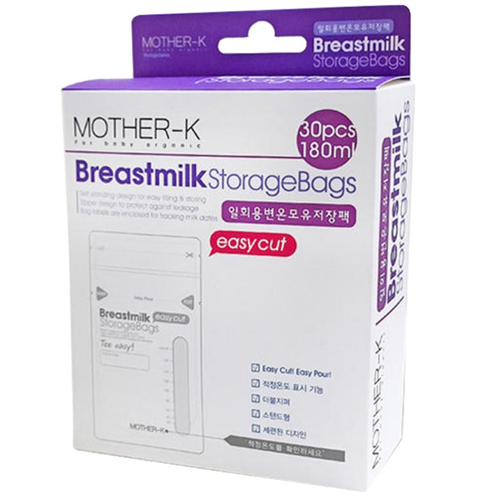 마더케이 일회용 이지컷 변온 모유저장팩, 30매입, 1개