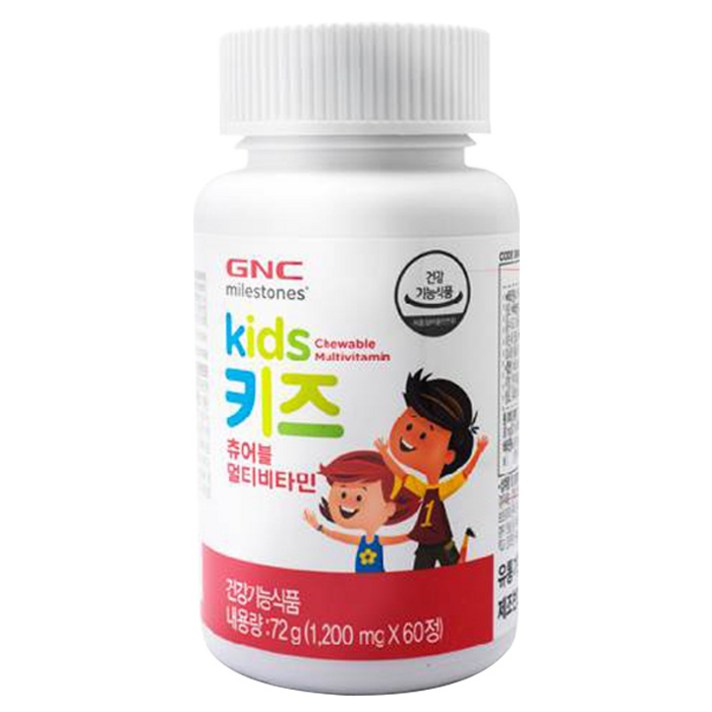 지앤씨 키즈 츄어블 멀티비타민, 60개입, 1개
