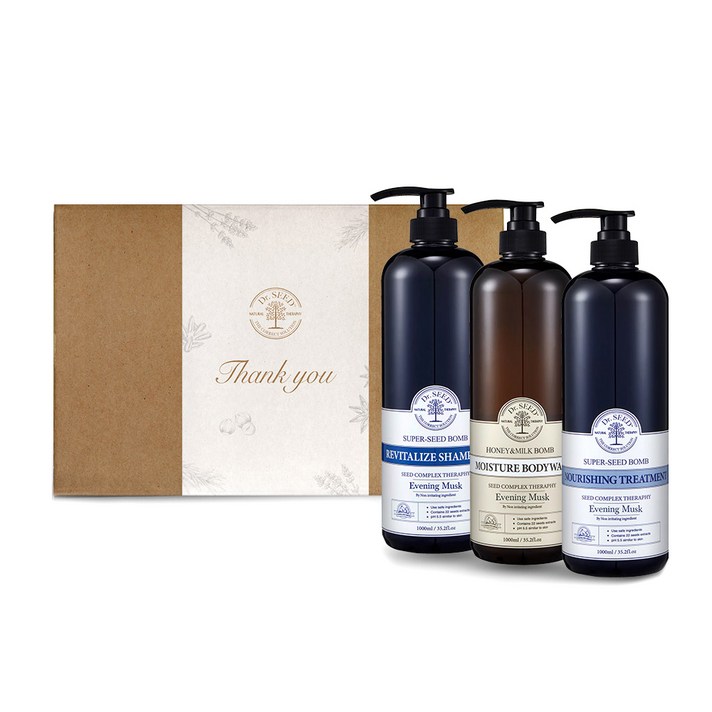 닥터시드 내추럴테라피 3종 세트 이브닝머스크 1L, 1세트