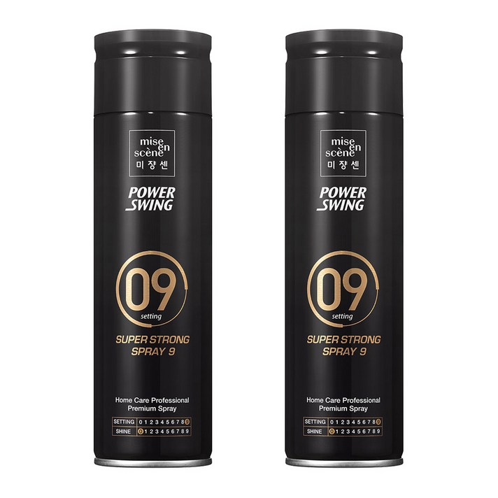 미쟝센 파워스윙 슈퍼 스트롱 스프레이 9, 200ml, 2개
