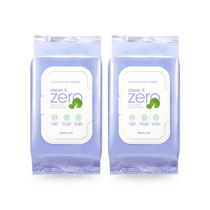 바닐라코 클린 잇 제로 시카 히알루론 클렌징 티슈, 80매, 2개