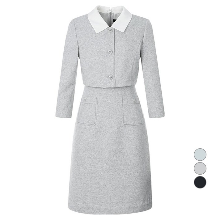 숲 여성용 스티치 배색 투웨이 슬림 원피스 SA3OPM2