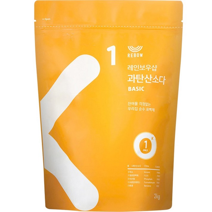 
                                                        레인보우샵 과탄산소다 베이직 리필, 2kg, 1개
                                                    