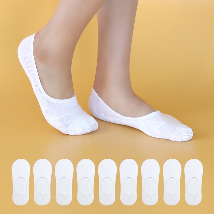 이지레그 여성용 구멍 안남 보강 페이크삭스 10켤레