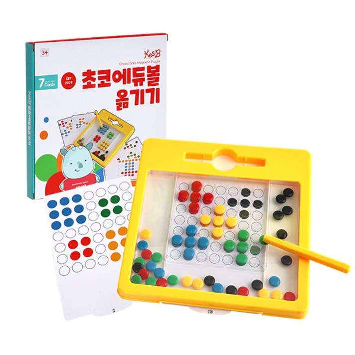  캐스비 초코에듀볼옮기기, 빨강, 초록, 노랑, 파랑, 검정 
