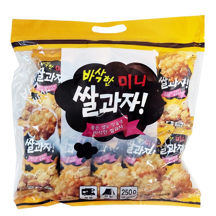 바삭한 미니 쌀과자, 25g, 10개