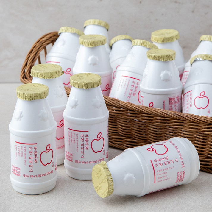 푸른초원자연 사과 비피더스, 140ml, 24개