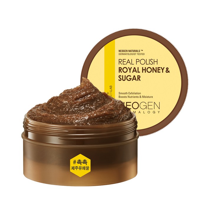 네오젠 더마로지 리얼 폴리쉬 로얄 허니 & 슈가 스크럽, 100g, 1개