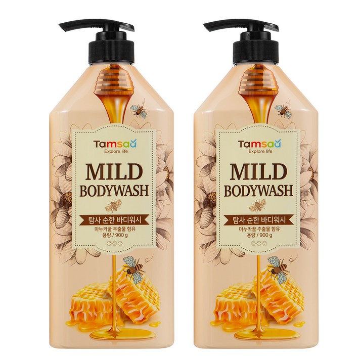 탐사 순한 바디워시, 900g, 2개