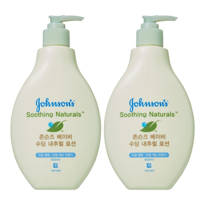 존슨즈베이비 수딩 내추럴 너리싱 로션, 400ml, 2개