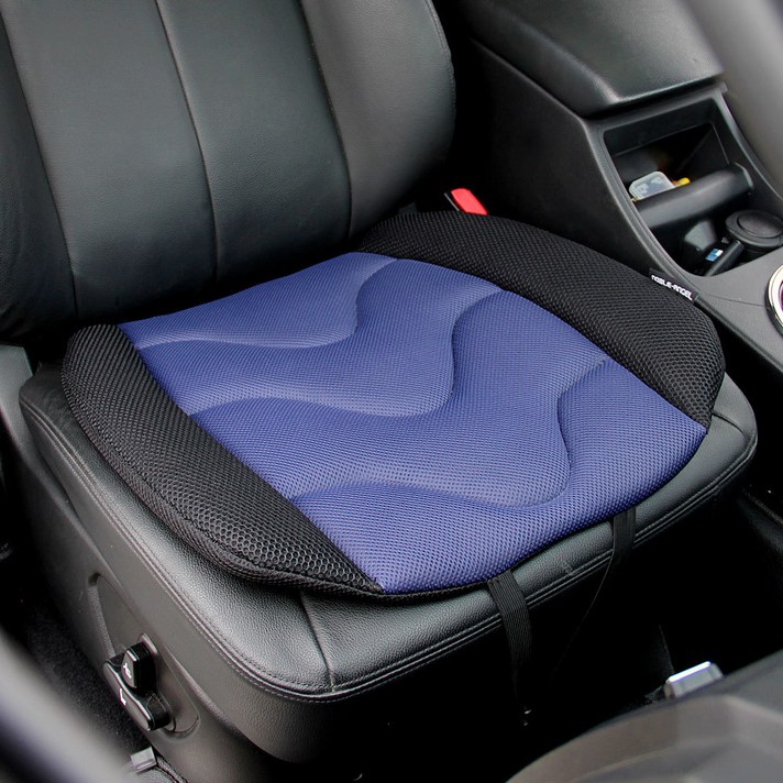 노블엔젤 레드라인 와이드스포티 사계절 차량용 1인 방석, 네이비, 1개